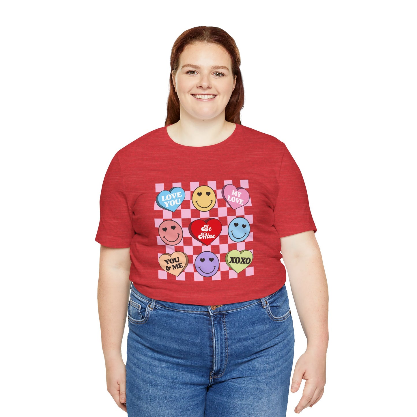 Checkered Conversation Heart- Graphic Tee