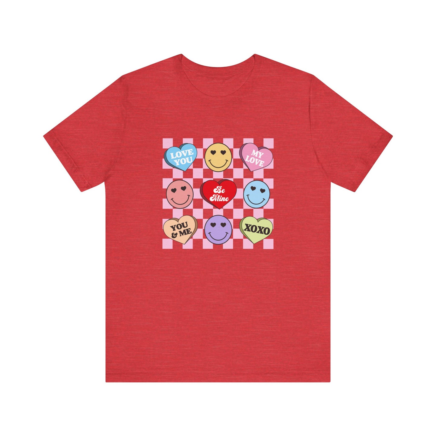 Checkered Conversation Heart- Graphic Tee