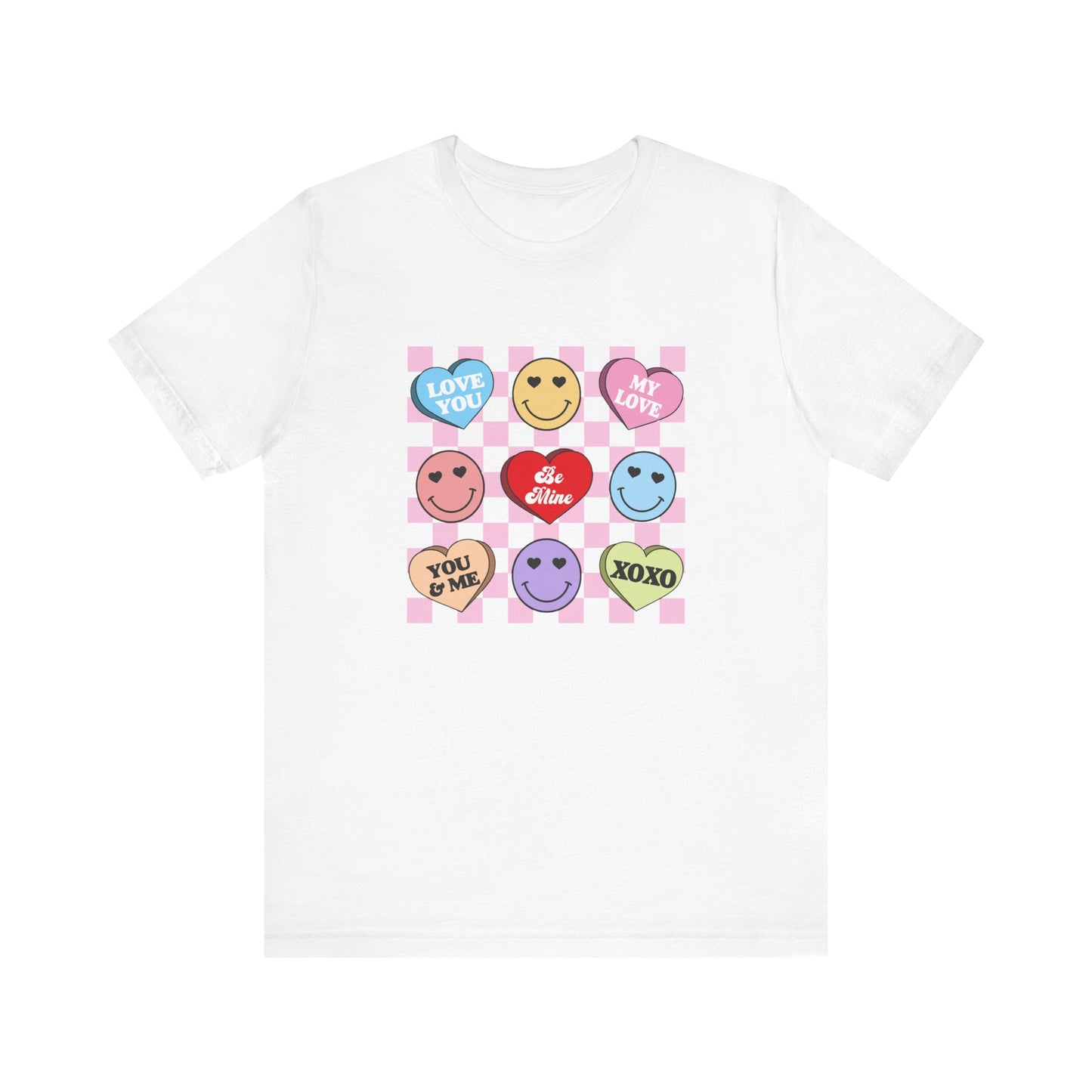 Checkered Conversation Heart- Graphic Tee