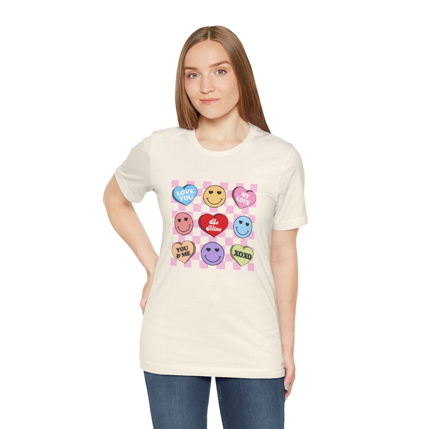 Checkered Conversation Heart- Graphic Tee