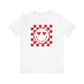 Checkered Smile- Red Short Sleeve