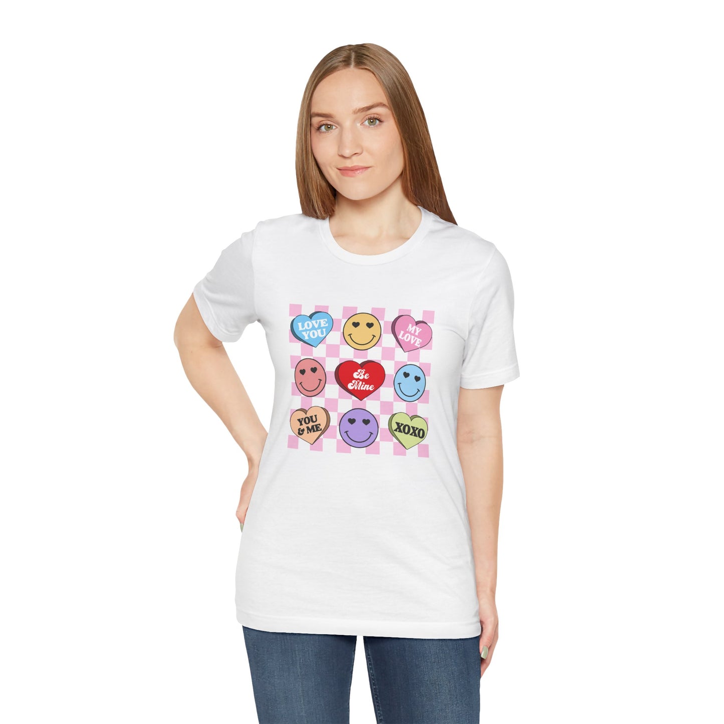 Checkered Conversation Heart- Graphic Tee