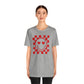 Checkered Smile- Red Short Sleeve