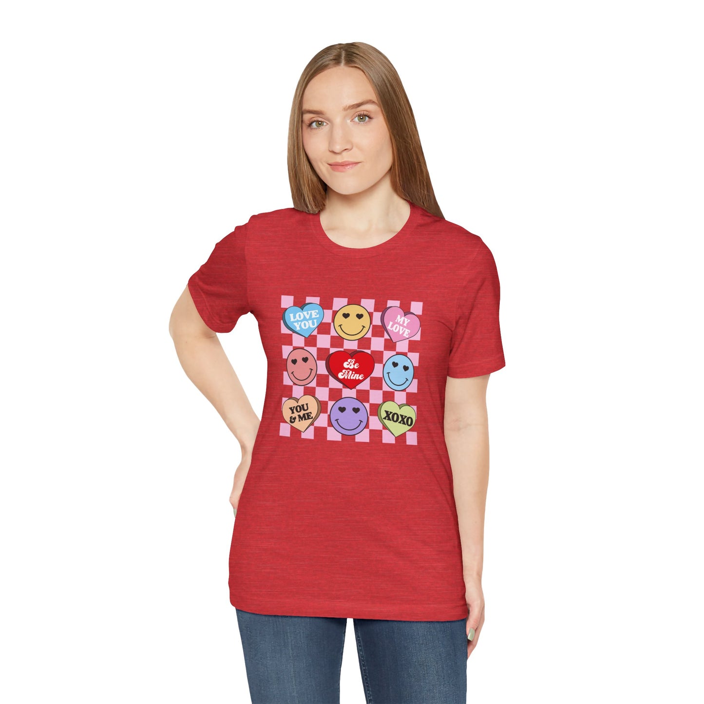 Checkered Conversation Heart- Graphic Tee